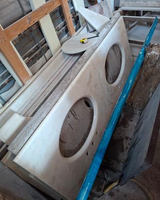 piano top bagno 169x65x3