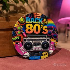 Targhetta decorativa in metallo disco music
