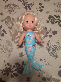 Bambola vintage anni 80 mattel sirenetta che canta