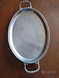 Vassoio in peltro vintage