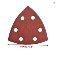 20 pz carta vetrata triangolare 90mm 6 fori P 80