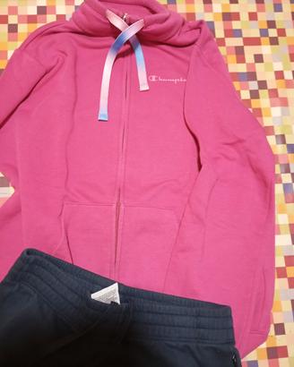 tuta champion fucsia blu donna