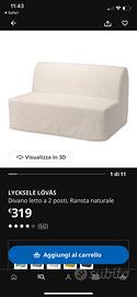 Divano letto  due posti ikea