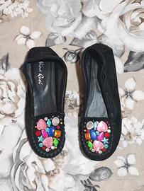 scarpe 38 suola in vero cuoio