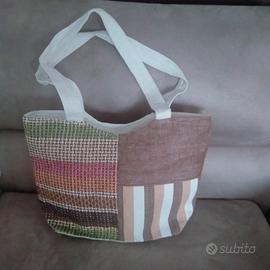 borsa mare in carta paglia nuova