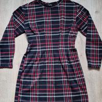 Vestito invernale scozzese Bershka XS rosso