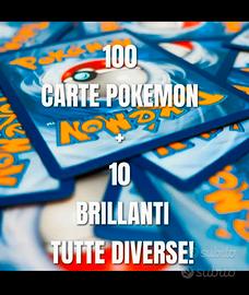 Pokémon lotto 110 carte tutte diverse e brillanti