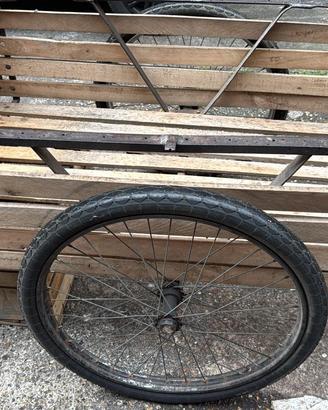 Carretto in ferro e legno anni '50 – robusto