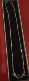 Collana tennis argento 