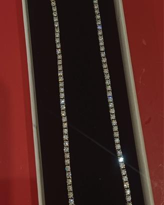 Collana tennis argento 