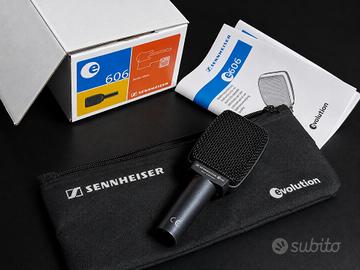 Microfono dinamico Sennheiser e606 x ampli