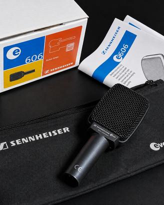 Microfono dinamico Sennheiser e606 x ampli