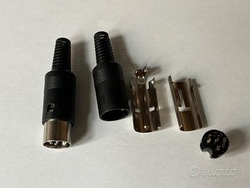 Connettore spinotto plug maschio  DIN a 8 poli 2pz