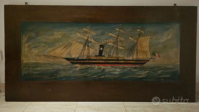 QUADRO IN LEGNO NAVE