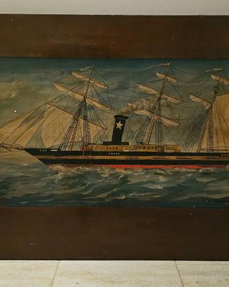 QUADRO IN LEGNO NAVE