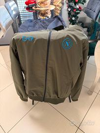 Tuta Acetata Calcio Napoli EA7 verde e blu tg. S