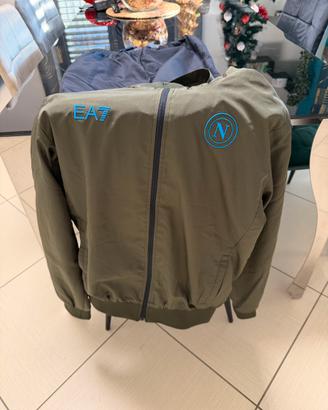 Tuta Acetata Calcio Napoli EA7 verde e blu tg. S