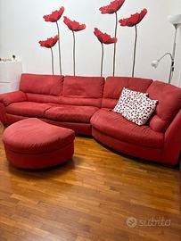 Divano Natuzzi 4 posti con pouf