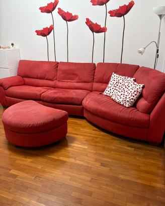 Divano Natuzzi 4 posti con pouf