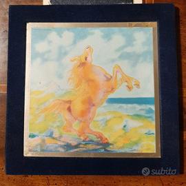 Litografia Aligi Sassu in argento