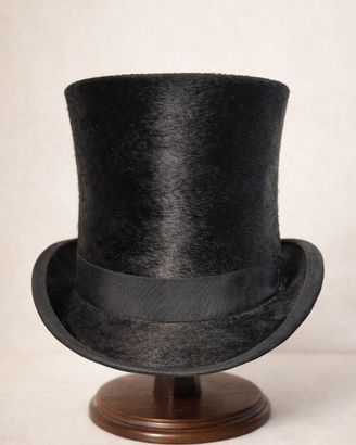 Cappello a cilindro antico Lelièvre in pelliccia