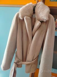 pelliccia donna con cintura per regolare in vita 