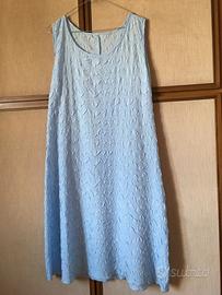 Vestito azzurro seta cotone