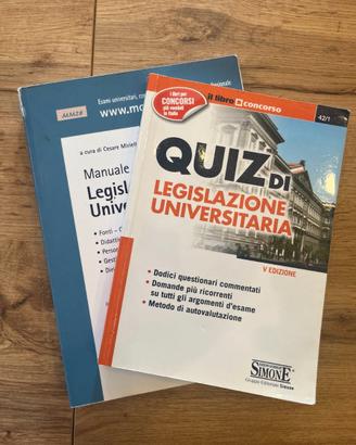 Libri Legislazione Universitaria – Manuale + Quiz 