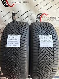 2 PNEUMATICI 235/50/18 CONTINENTAL 4 STAGIONI 85%