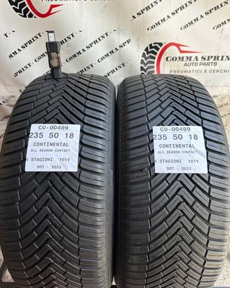 2 PNEUMATICI 235/50/18 CONTINENTAL 4 STAGIONI 85%