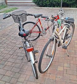 Lotto 3 biciclette da sistemare, cambi funzionanti