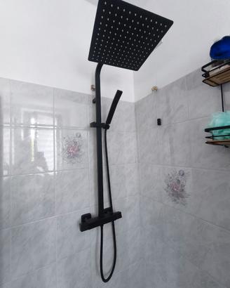 Colonna doccia termostatica Victoria nero opaco