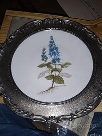 piatto ceramica e peltro, bavaria