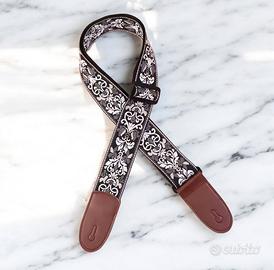 Tracolla chitarra Vintage Ornamentale nera cotone