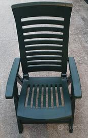 Sdraio da giardino regolabile in resina resistente