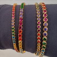 Bracciale con pietre colorate in argento