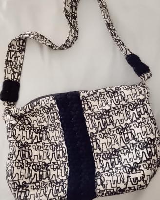 Borsa tracolla "Iris Blu' "rettangolare a soff coi