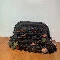 cluch crochet cioccolato con paiettes