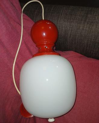 lampadaio acciaio e opalino anni 60