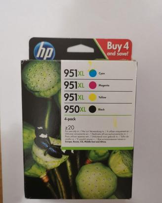 Cartucce HP 950xl e 951xl originali pacco completo