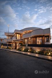 Villa indipendente con giardino in corso d'opera