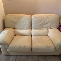 Divano letto in vera pelle
