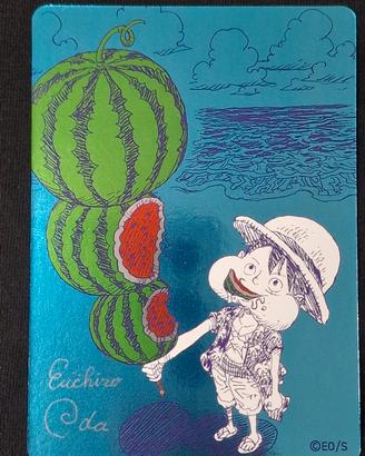 Luffy watermelon signed Echiro Oda
