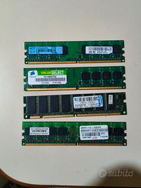 lotto RAM DDR e DDR 2