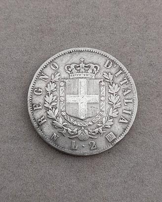 moneta 2 lire 1863