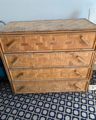 Divano letto cassettone Midollino Bambù bamboo
