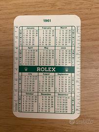 Calendario Rolex 1961/62