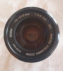 Teleobiettivo zoom Vivitar 70 - 210mm per reflex