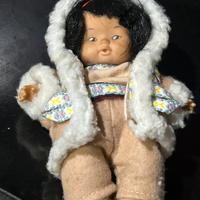 Bambola eschimese 20cm Vintage