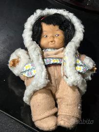 Bambola eschimese 20cm Vintage